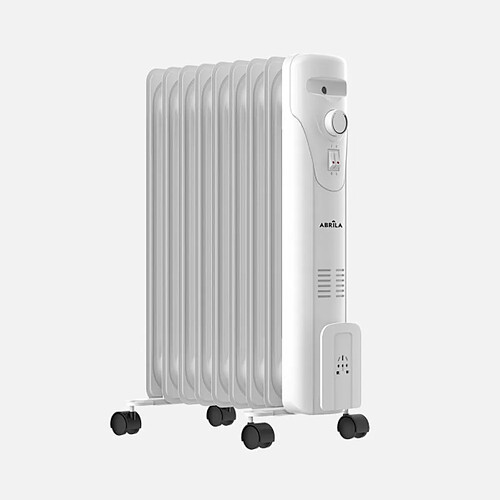 Radiateur bain huile FABRILAMP DUNCAN 2000 W blanc 9 ailettes