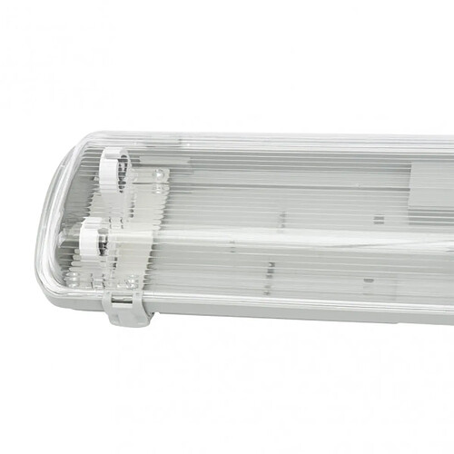 FABRILAMP Réglette étanche LINES pour tube LED 2 x T8 67 cm Gris Transparent