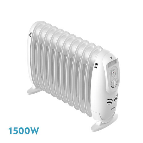 Radiateur bain huile FABRILAMP IRLANDA 1500 W blanc 11 ailettes