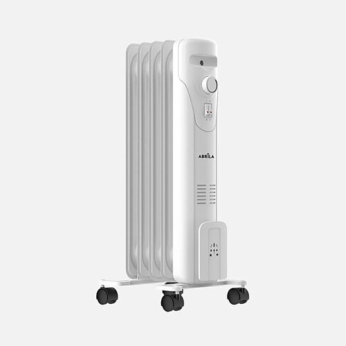 Radiateur bain huile FABRILAMP DUNCAN 1000 W blanc 5 ailettes