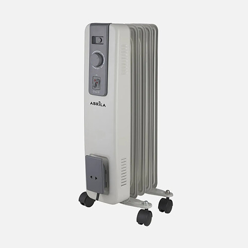 Radiateur bain huile FABRILAMP ACEBUCHE 1000 W gris 5 ailettes