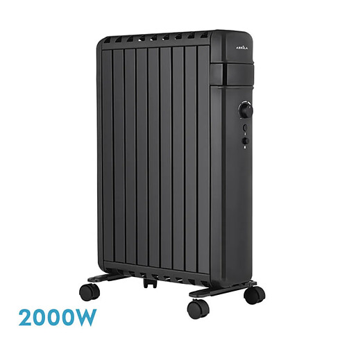 Radiateur bain huile FABRILAMP POLONIA 2000 W noir 9 ailettes