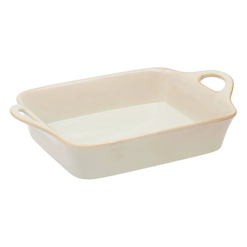 Secret De Gourmet Plat à Four Rectangulaire en Grès Terre Inconnue 29cm Beige