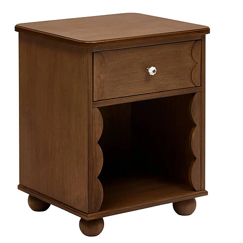 Atmosphera Table de Chevet 1 Tiroir Mona 56cm Marron