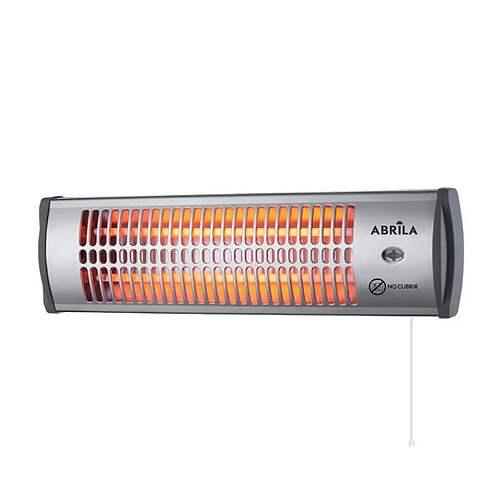Radiateur quartz Fabrilamp TIOMAN 1200 W noir et argent mural