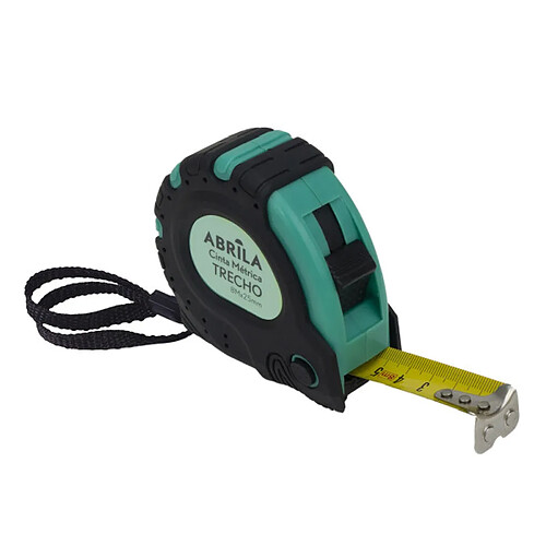 Mètre ruban FABRILAMP Trecho 8 m x 25 mm noir vert double blocage