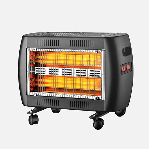 Radiateur quartz Fabrilamp TAHARA 2000 W noir portable