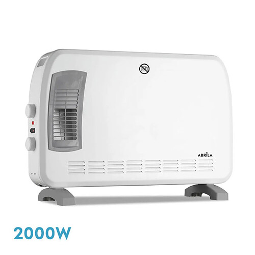 Convecteur FABRILAMP Bengala 2000 W blanc gris turbo 42.5x61x20.5 cm