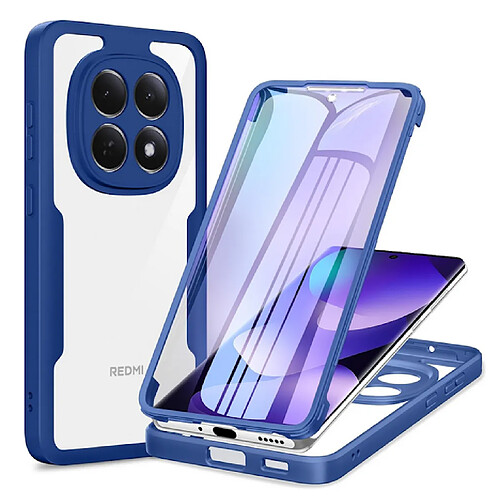 Htdmobiles Coque pour Xiaomi Redmi Note 15 4G / 5G / Poco M8 5G - housse etui silicone gel 360 integrale (avant et arrière) - BLEU