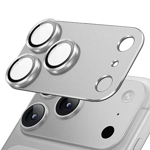 Avizar Protection Caméra pour iPhone 18 Pro en Verre Trempé avec Cadre Titane Argent
