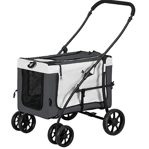 STILVORA Poussette pour animaux pliable 81 x 58 x 97,5 cm gris