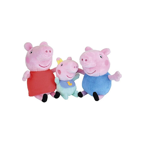 JEMINI Coffret Peluches Peppa Pig - Peppa, Georges et Evie