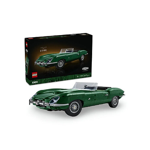 LEGO Icons Jaguar E-Type 11381 - Voiture modèle adulte - Coffret à outils - 1673 pièces