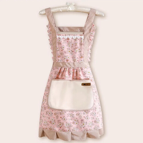 INF Tablier Princesse Sans Manches - Respirant et Essuyable Pink