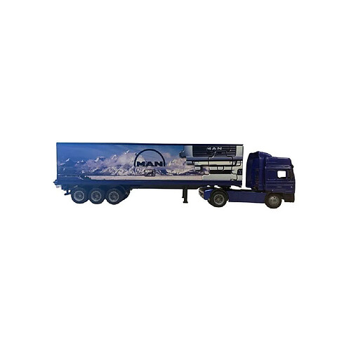 NewRay MAN F2000 - 1/43 - Camion tracteur avec conteneur 40 pieds - Bleu et blanc - 16162A