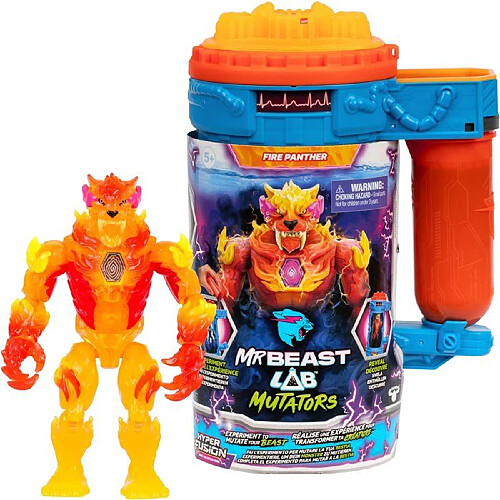 Figurine panthère Mutator MrBeast Lab - Flame