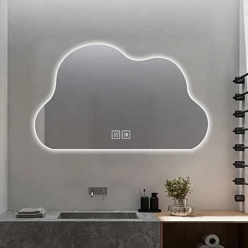 ByteLike Miroir LED Nuage 70x90cm