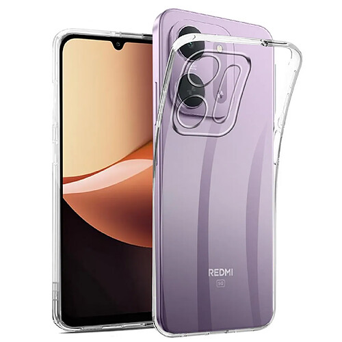 Htdmobiles Coque pour Xiaomi Redmi 17C 5G - housse etui silicone gel fine + film ecran - TRANSPARENT TPU