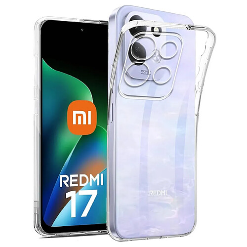 Htdmobiles Coque pour Xiaomi Redmi 17 4G / 5G - housse etui silicone gel fine + film ecran - TRANSPARENT TPU