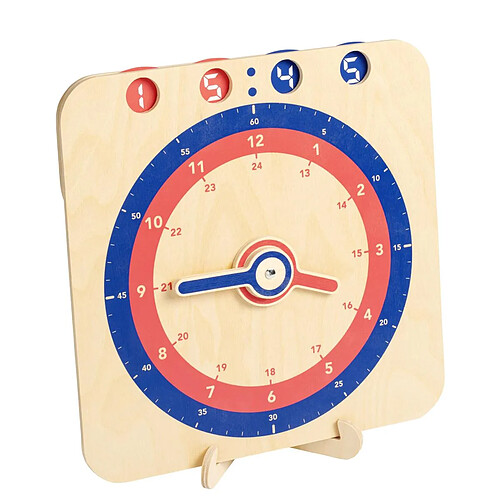 Educo Horloge professeur - 24 heures (analogique-numérique)