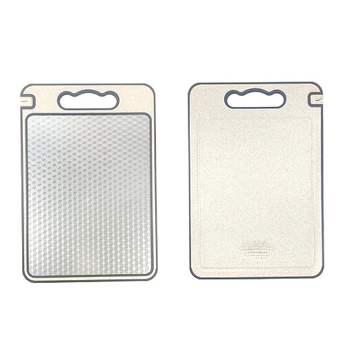 INF Planche à découper double face en acier inoxydable, 14.4 inch x 9.8 inch, qualité alimenta