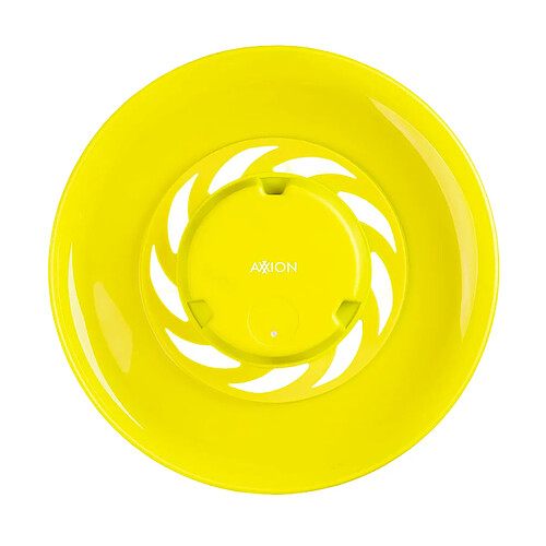Axxion Enceinte Bluetooth Frisbee Étanche IPX6 et Lumineux Portée de 20m Jaune