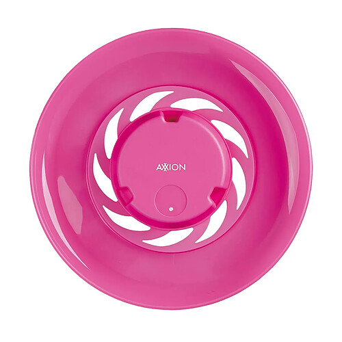 Axxion Enceinte Bluetooth Frisbee Étanche IPX6 avec Voyant Lumineux Rose