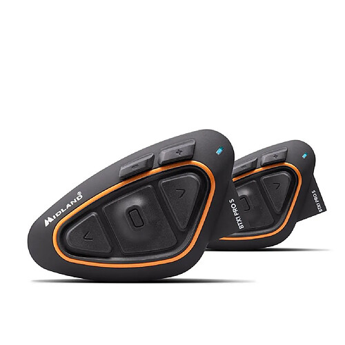 Midland BTX1 Pro S Duo - Intercom moto Bluetooth conférence 4 pers. 800 m