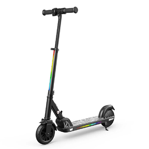 ISCOOTER K4 Trottinette Électrique Enfant Pliable avec Éclairage LED pour 6–12 Ans, Noir