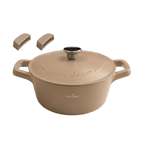 Faitout 20cm avec couvercle 2,5L Tous feux dont induction Beige Swiss Haus SH-ZC20BE