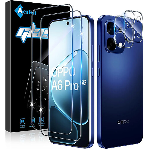 Verre Trempé pour Oppo A6 Pro, 2 Pièces Ultra HD Protection
