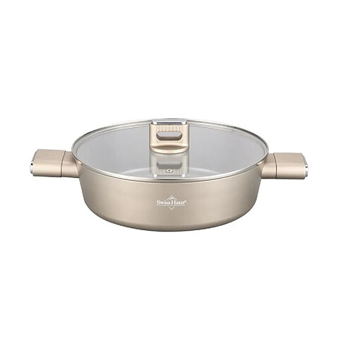 Sauteuse 26cm avec couvercle tous feux dont induction Speiez Castle Collection Champagne Swiss Haus SH-SCLC26CH