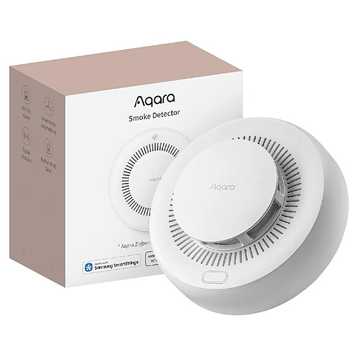 Détecteur de Fumée Connecté, Nécessite Hub Zigbee 3.0, Sirène 85 DB et Indicateur LED, Alar
