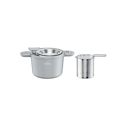 Faitout multifonction avec couvercle et passoire 4,9L Gris Tous feux dont induction Swiss Haus SH-BPP22S
