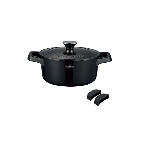 Faitout 20cm avec couvercle 2,5L Tous feux dont induction Noir Swiss Haus SH-ZC20B
