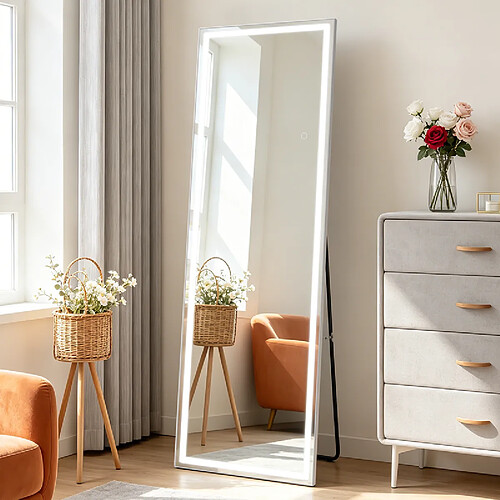 NETTLIFE Miroir LED 150cm pied mural