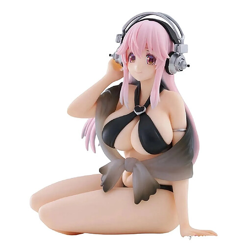 Furyu Super Sonico - Figurine Sonico Noodle Stopper Figure Black Color