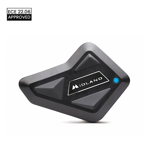 Midland BT Mini - Intercom moto Bluetooth compact 500 m, 4 pers., partage musique