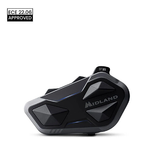 Midland BTR1 Solo - Intercom moto Bluetooth conférence 4 pers. 800 m, RCF