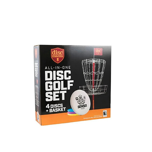 Set all-in-one: panier lite pro + 4 putters discmania