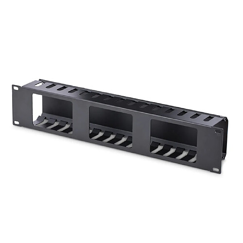 StarTech.com CMDUCT2U Panneau de gestion de câbles horizontal 2U avec conduit à doigts et couvercle pour rack 19 pouces