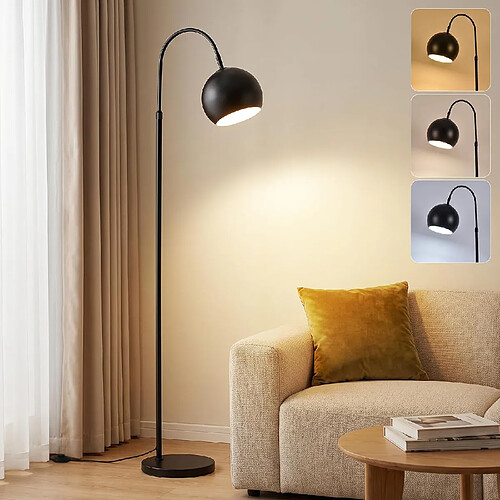 ZMH Lampadaire arc H.160cm Lampadaire Vintage Lampadaire E27 avec interrupteur au pied pour salon Sans Ampoule