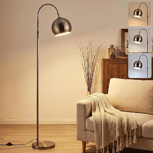 ZMH Lampadaire arc pour salon Vintage H.160cm Lampadaire salon hauteur réglable pour Chambre Sans Ampoule