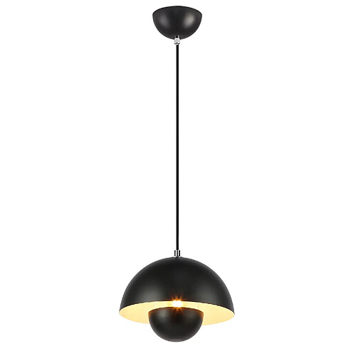 STOEX Suspension Moderne, Abat-Jour En Métal, F23cm, Câble De 100 cm Réglable, Noir