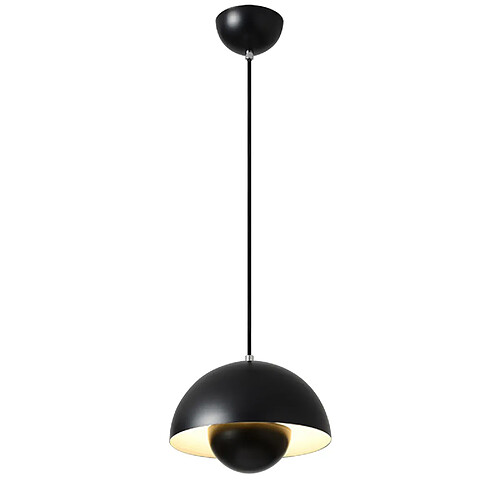 STOEX Suspension Moderne, Abat-Jour En Métal, Câble De 100 cm Réglable, F23cm, Noir