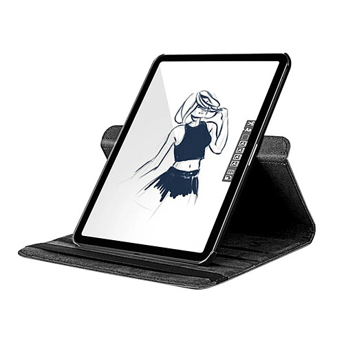 Coque rotatif en simili cuir pour iPad Pro 13 2025 13" - Noir - Visiodirect -