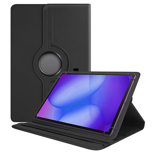Coque rotatif en simili cuir pour Samsung Galaxy Tab A11 - Noir - Visiodirect -