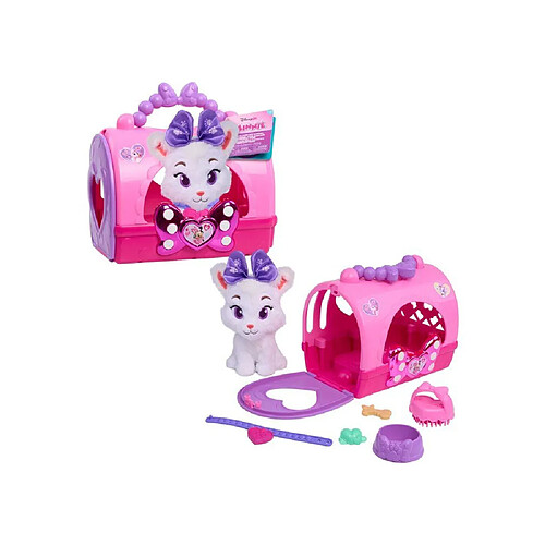 Disney Minnie Mouse Pampered Paws - Sac de transport pour animaux - Peluche chat 7,5" + 4 accessoires
