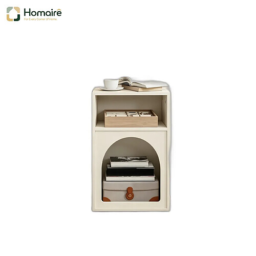 HOMAIRE Table d'appoint en mdf bois crème 40 x 30 x 60 cm