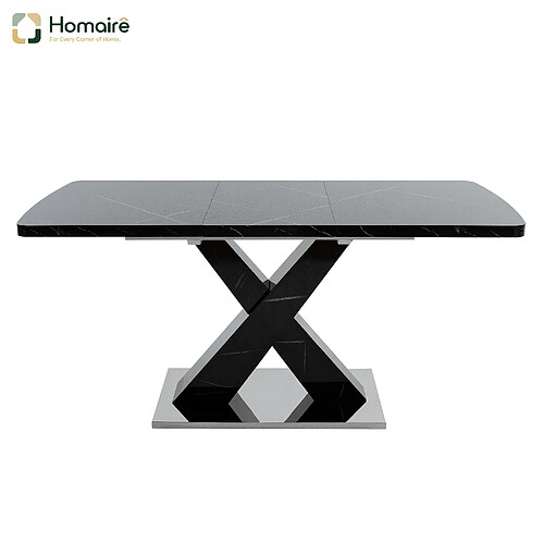 HOMAIRE Table à manger, noire, en noir 160 x 80 x 76,5 cm